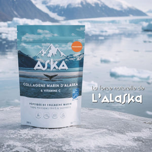 Collagène Marin d'Alaska en poudre - Mandarine