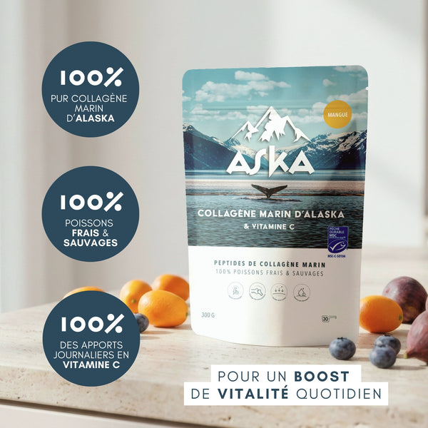 Collagène Marin d'Alaska en poudre - Mangue - ASKA Nutrition
