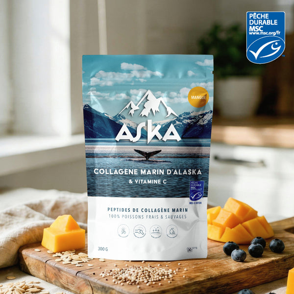 Collagène Marin d'Alaska en poudre - Mangue - ASKA Nutrition