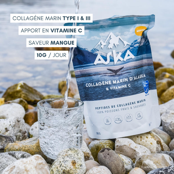 Collagène Marin d'Alaska en poudre - Mangue - ASKA Nutrition