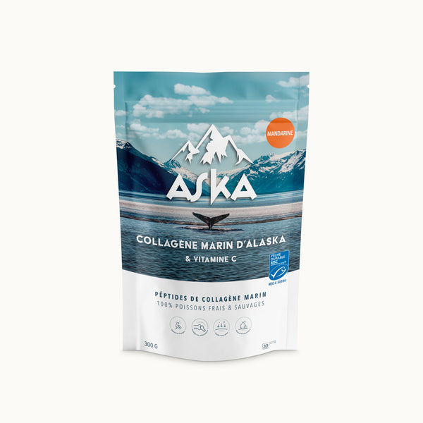 Collagène Marin d'Alaska en poudre - Mandarine