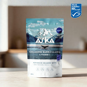 Sachet de collagène marin d'Alaska en poudre Nature - ASKA Nutrition 300g